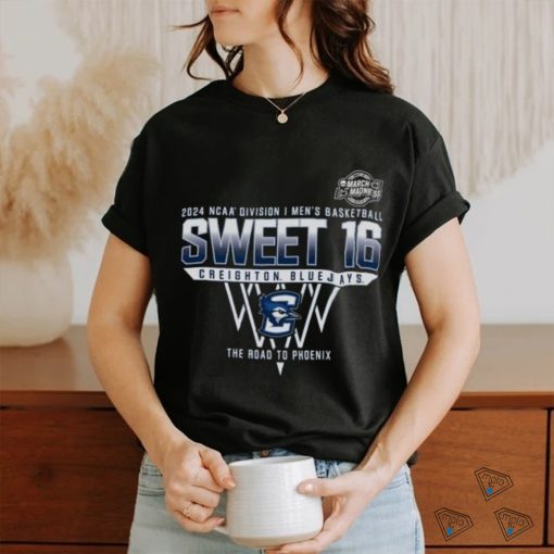 Creighton Bluejays Sweet 16 DI Men’s Basketball 2024 The Road To Phoenix Shirt