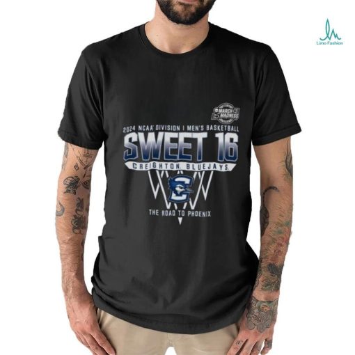Creighton Bluejays Sweet 16 DI Men’s Basketball 2024 The Road To Phoenix Shirt