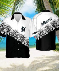 Custom Name MLB Miami Marlins Cruise New 3D Hawaiian Shirt Flower Gift For Fans