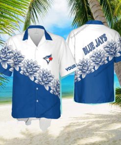 Custom Name MLB Toronto Blue Jays Latest AOP Hawaiian Shirt Flower Men And Women Gift