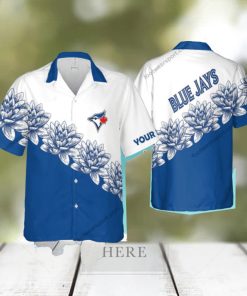 Custom Name MLB Toronto Blue Jays Latest AOP Hawaiian Shirt Flower Men And Women Gift