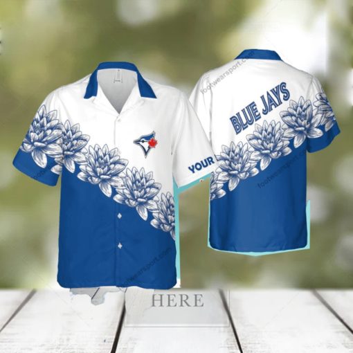 Custom Name MLB Toronto Blue Jays Latest AOP Hawaiian Shirt Flower Men And Women Gift