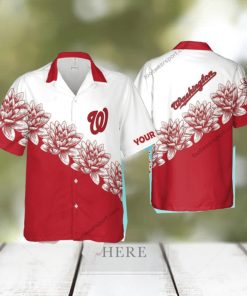 Custom Name MLB Washington Nationals New New 3D Hawaiian Shirt Flower For Summer