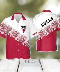 Custom Name NBA Chicago Bulls Unique 3D Hawaiian Shirt Flower Gift For Fans