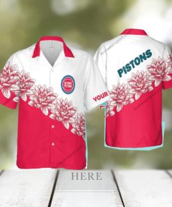 Custom Name NBA Detroit Pistons Top New AOP Hawaiian Shirt Flower Gift For Fans