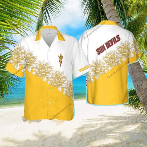 Custom Name NCAA Arizona State Sun Devils Paradise 3D Hawaiian Shirt Flower Men And Women Gift