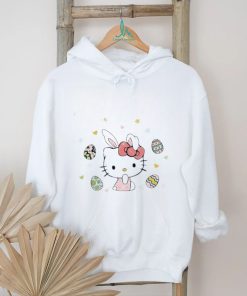 Cute Kitty Cat and eggs flowers Easter heart shirt