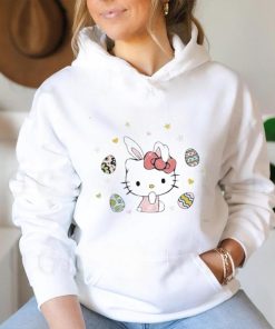 Cute Kitty Cat and eggs flowers Easter heart shirt