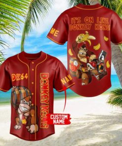 DK64 It’s On Like Donkey Kong Custom Baseball Jersey