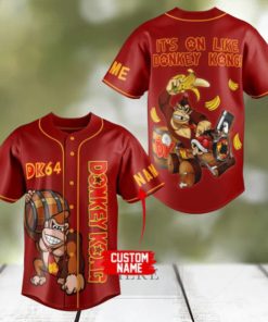 DK64 It’s On Like Donkey Kong Custom Baseball Jersey