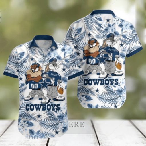 Dallas Cowboys Hawaiian Shirt Taz and Bugs For NFL Team