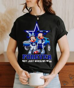 Dallas Cowboys Mickey and Minnie forever not just when we win shirt