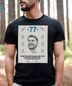 Dallas Mavericks Luka Doncic Is First Player In Nba History With Six Consecutive 30 point Triple Doubles Shirt