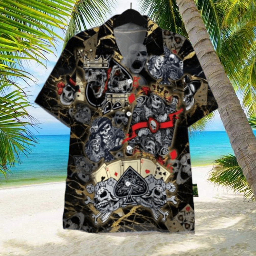 Dangerous Skull Poker Hawaiian Shirt For Men Women Adult Dangerous Skull Poker Hawaiian Shirt For Men Women Adult