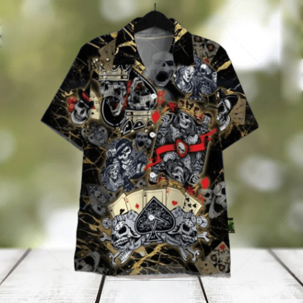 Dangerous Skull Poker Hawaiian Shirt For Men Women Adult Dangerous Skull Poker Hawaiian Shirt For Men Women Adult