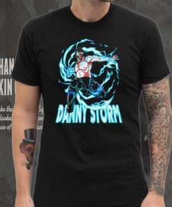 Danny Storm professional wrestler blue character shirt