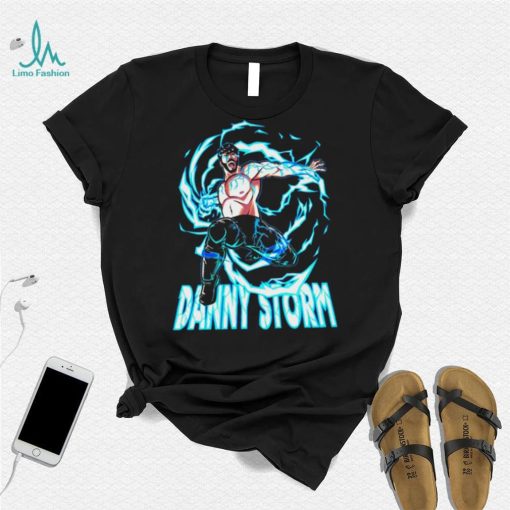 Danny Storm professional wrestler blue character shirt
