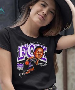 De’Aaron Fox Sacramento Kings cartoon caricature signature shirt