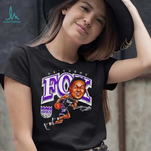 De’Aaron Fox Sacramento Kings cartoon caricature signature shirt