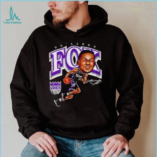 De’Aaron Fox Sacramento Kings cartoon caricature signature shirt