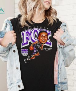 De’Aaron Fox Sacramento Kings cartoon caricature signature shirt