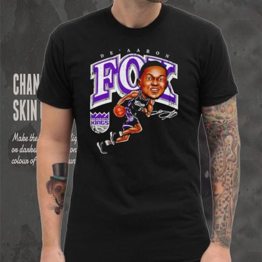 De’Aaron Fox Sacramento Kings cartoon caricature signature shirt