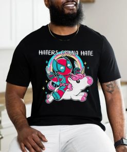 Deadpool and Wolverine and the unicorn haters gonna hate shirt