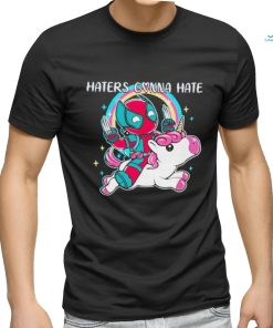 Deadpool and Wolverine and the unicorn haters gonna hate shirt