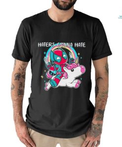 Deadpool and Wolverine and the unicorn haters gonna hate shirt