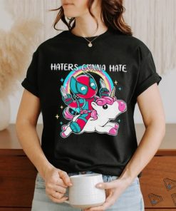 Deadpool and Wolverine and the unicorn haters gonna hate shirt