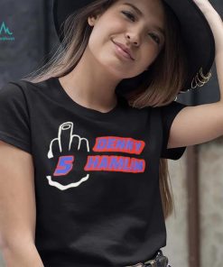 Denny Hamlin 5 Middle finger shirt]