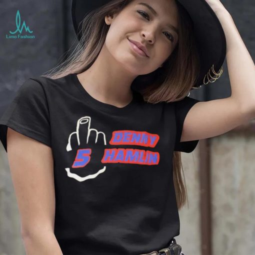 Denny Hamlin 5 Middle finger shirt]