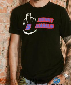 Denny Hamlin 5 Middle finger shirt]