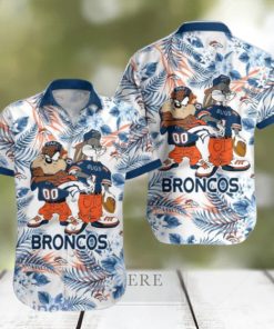 Denver Broncos Hawaiian Shirt Taz and Bugs For NFL Team