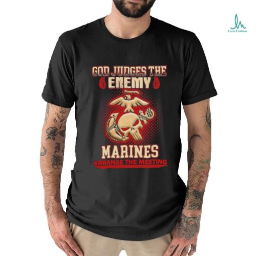 Design god judges the enemy marins arrange the meeting shirt