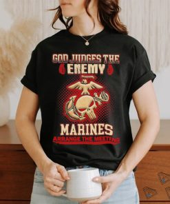 Design god judges the enemy marins arrange the meeting shirt