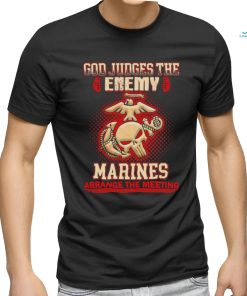 Design god judges the enemy marins arrange the meeting shirt