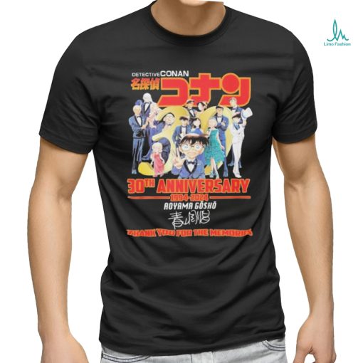 Detective Conan 30th Anniversary 1994 2024 Thank You For The Memories Signature Shirt