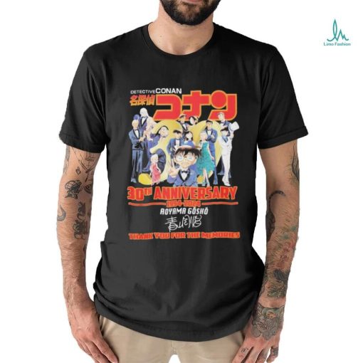 Detective Conan 30th Anniversary 1994 2024 Thank You For The Memories Signature Shirt
