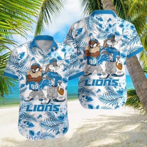 Detroit Lions Hawaiian Shirt Taz and Bugs For NFL Team