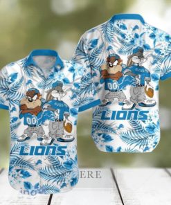 Detroit Lions Hawaiian Shirt Taz and Bugs For NFL Team