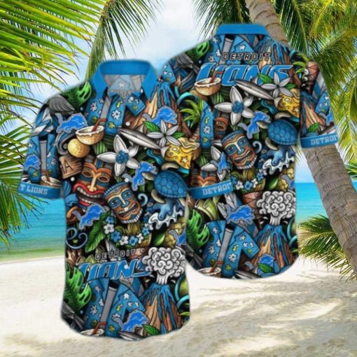 Detroit Lions NFL Flower Hawaii Shirt And Tshirt For Fans