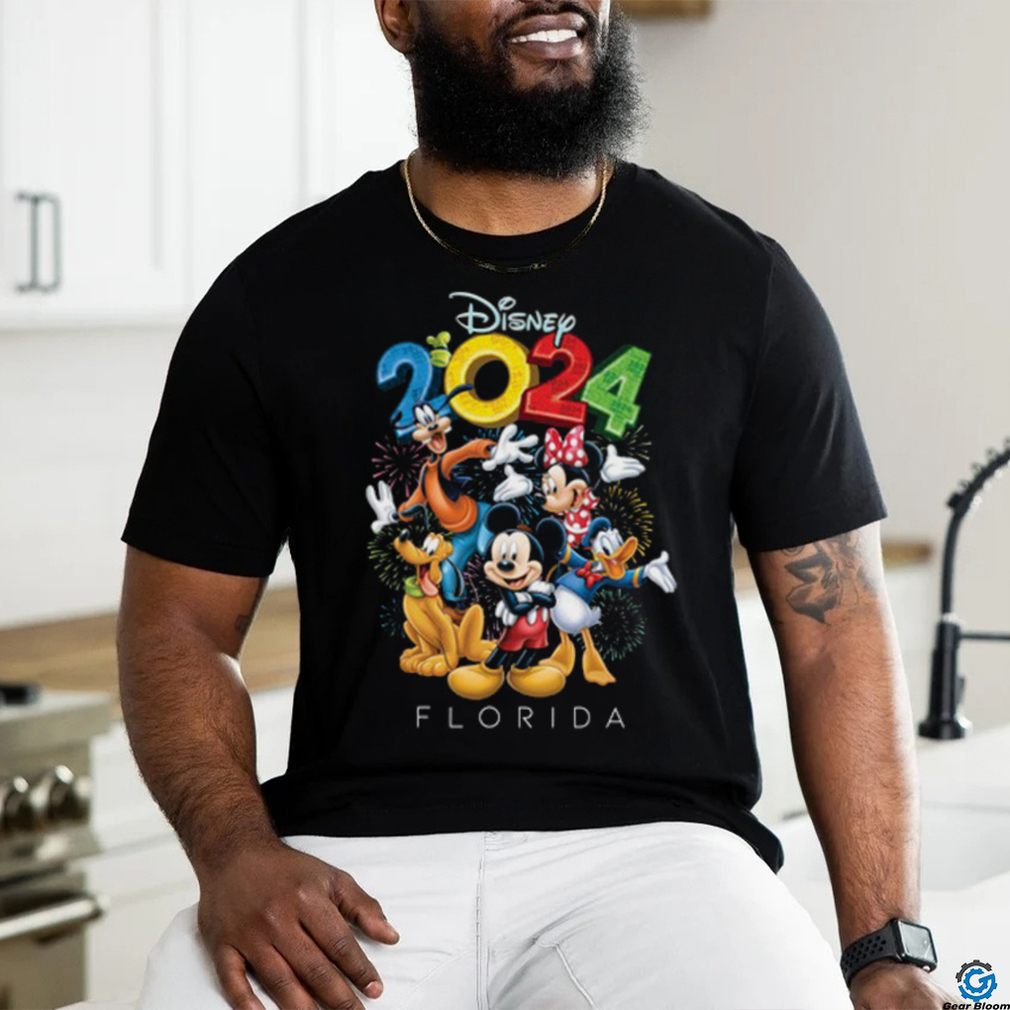 Disney 2024 Florida Mickey & Friends Party Black YouthTee shirt Disney 2024 Florida Mickey & Friends Party Black YouthTee shirt