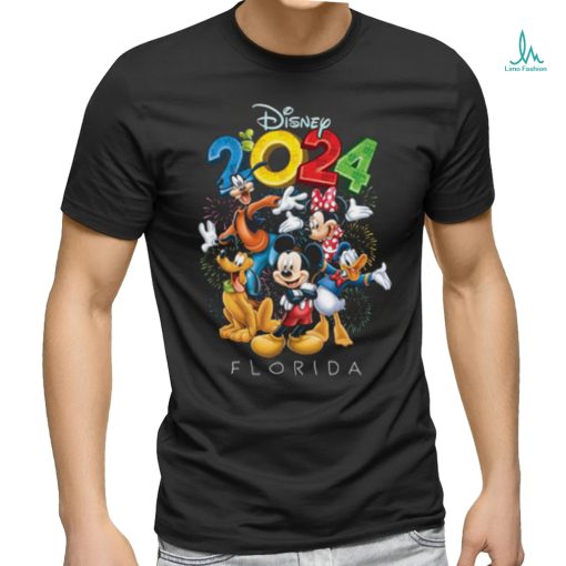 Disney 2024 Florida Mickey & Friends Party Black YouthTee shirt