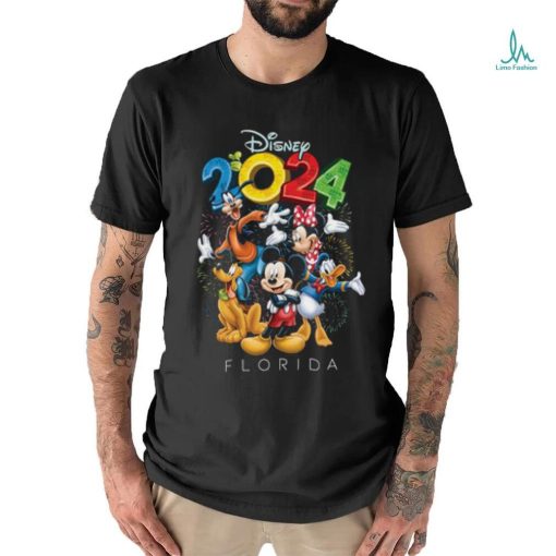 Disney 2024 Florida Mickey & Friends Party Black YouthTee shirt