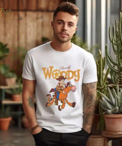 Disney Sheriff Woody Cowboy and Bullseye shirt