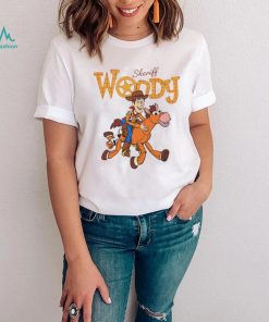 Disney Sheriff Woody Cowboy and Bullseye shirt