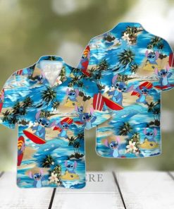 Disneyy Palm Tree Stitch Surfing Beach Hawaiian Shirt Unique Gift