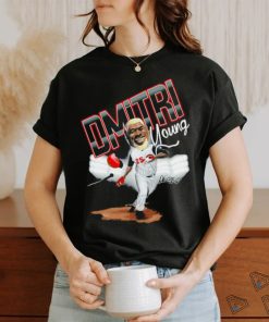 Dmitri Young cartoon hall of heroes signature shirt