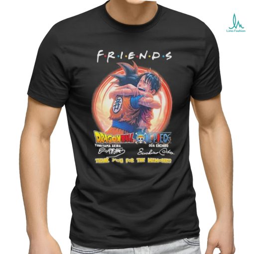 Dragon Ball Toriyama Akira One Piece Oda Eiichiro Friend Thank You T Shirt
